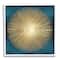 Stupell Industries Abstract Deco Sunburst Shape Over Dark Blue in White Frame Wall Art